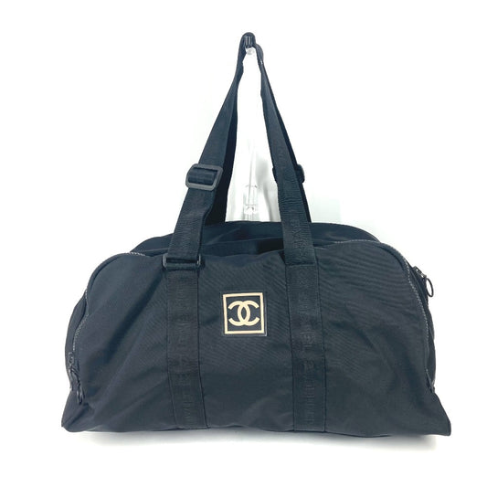 CHANEL A19977 スポーツ CC ココマーク カバン 旅行バッグ トラベルバッグ ショルダーバッグ 肩掛け ボストンバッグ ナイロン レディース ブラック - brandshop-reference