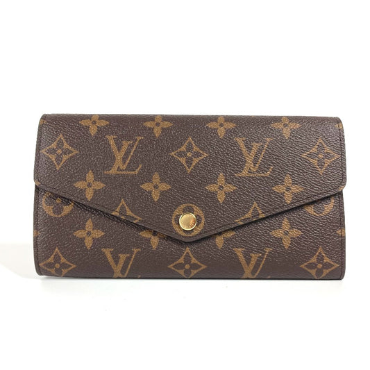 LOUIS VUITTON M83580 Monogram Portefeuille Sarah NM Long Wallet, Bifold, Monogram Canvas, Unisex, Blue Olympus Blue