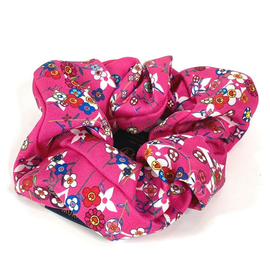 LOUIS VUITTON M96074 LV × TM 村上隆 セット シュシュ・スーパーフラット ヘアアクセサリー ヘアゴム 1点のみ シュシュ シルク レディース ピンク - brandshop-reference