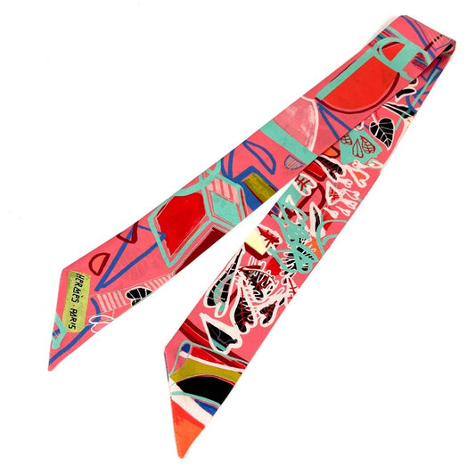 HERMES ツイリー ツィリー スカーフ シルク レディース ピンク - brandshop-reference