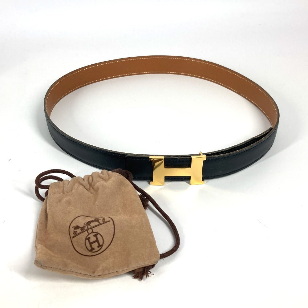 HERMES Hベルト ミニコンスタンス アクセサリー 細ベルト ベルト ボックスカーフ レディース ブラック - brandshop-reference