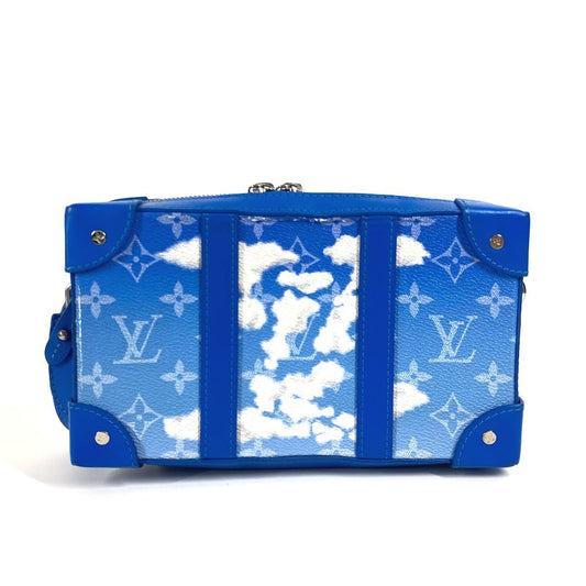 LOUIS VUITTON M45432 モノグラムクラウズ 雲 ソフトトランクウォレット 斜め掛け カバン ポシェット 長財布 クラッチバッグ ショルダーバッグ レザー ユニセックス ブルー