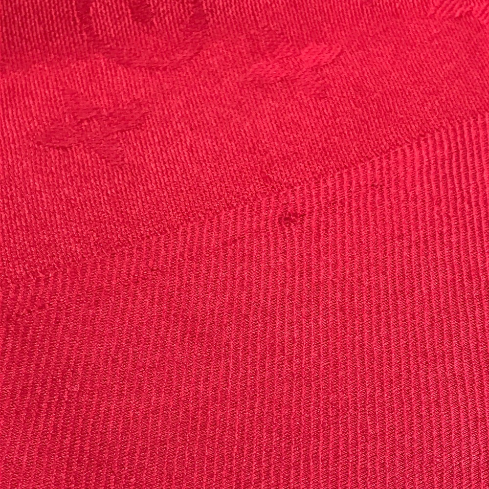 LOUIS VUITTON Monogram Wool Fringed Shawl/Scarf, Women's, Red