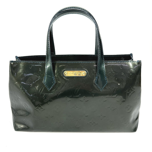 LOUIS VUITTON M93684 モノグラムヴェルニ ウィルシャーPM カバン トートバッグ ハンドバッグ モノグラムヴェルニ レディース ブルーニュイ グリーン