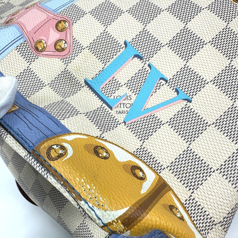 LOUIS VUITTON N41066 Damier Azur Summer Trunk Neonoe Bag 2WAY Crossbody Drawstring Bucket Bag Shoulder Bag Damier Azur Canvas White Used