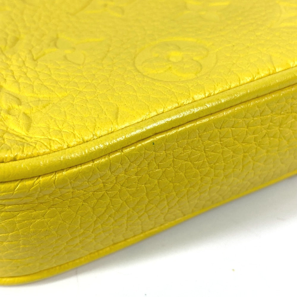 LOUIS VUITTON M53554 Monogram Empreinte Pochette Volga Second Bag, Chain Clutch Bag, Taurillon Leather, Unisex, Yellow