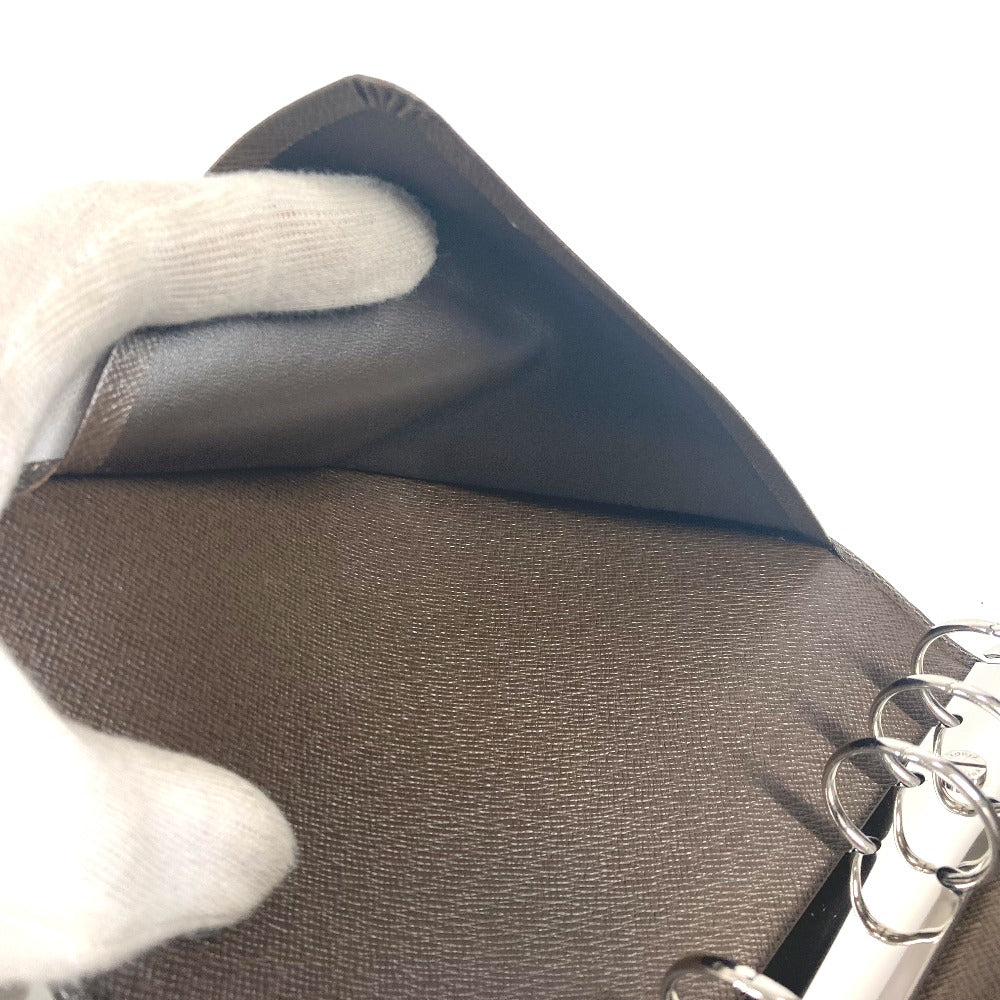 LOUIS VUITTON R20432 Taiga Agenda MM Stationery Planner Case/Cover in Taiga Leather, Unisex, Grizzly Brown