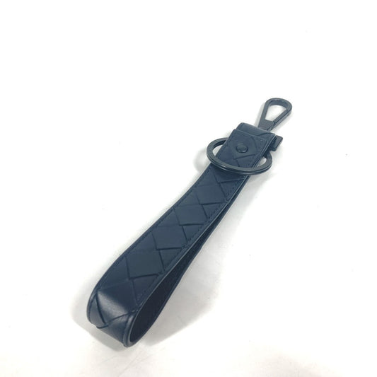 BOTTEGA VENETA 607492 イントレチャート バッグチャーム アクセサリー キーホルダー レザー ユニセックス ブラック - brandshop-reference