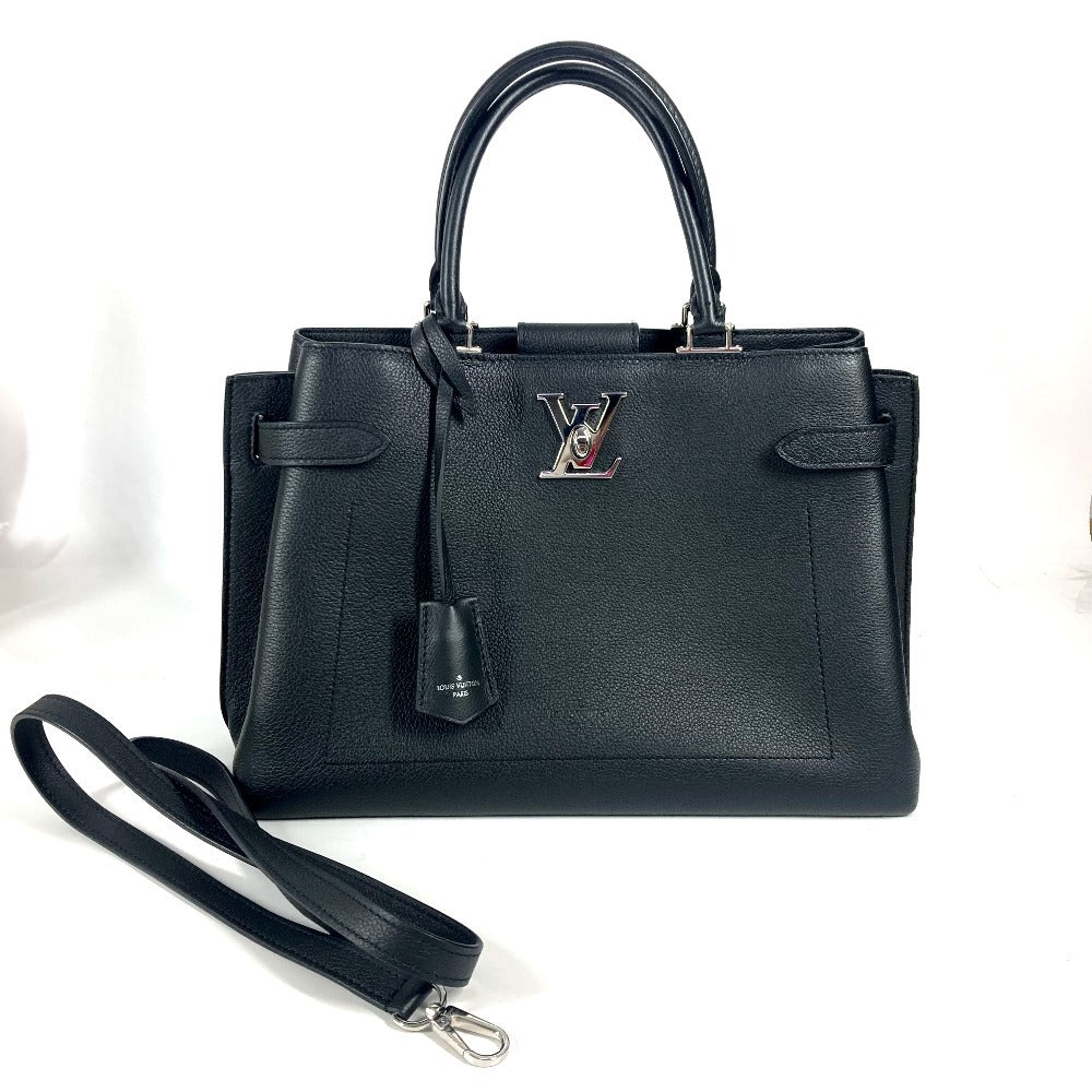 LOUIS VUITTON M53730 ロゴ ロックミーデー カバン トートバッグ 2WAYバッグ ショルダーバッグ 斜め掛け ハンドバッグ レザー レディース ブラック