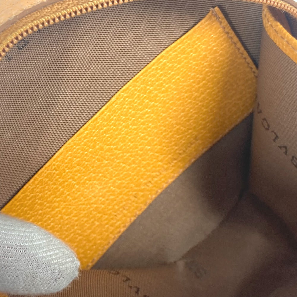 BVLGARI ロゴ サークル ポシェット カバン 斜め掛け ショルダーバッグ レザー ユニセックス イエロー - brandshop-reference