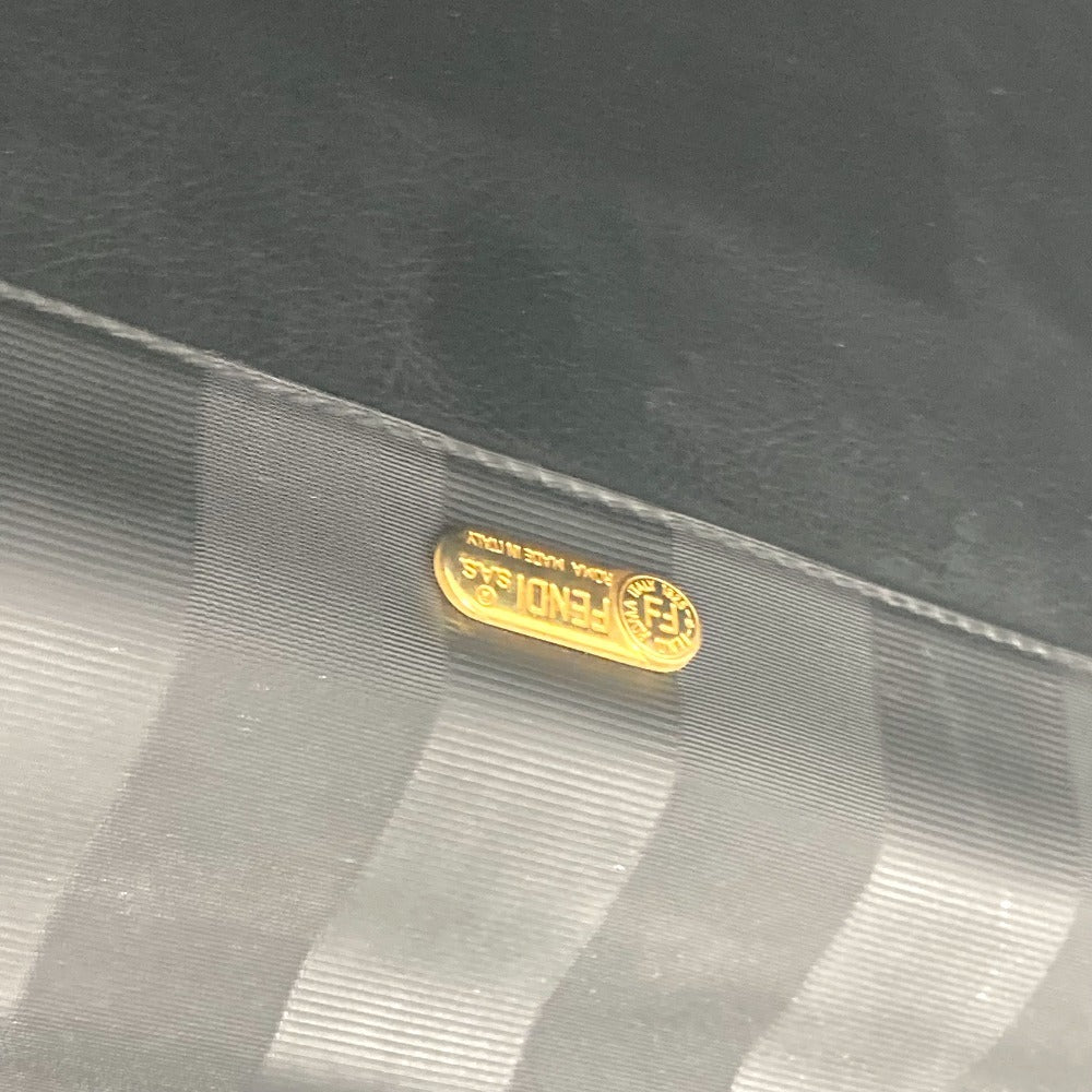 FENDI ヴィンテージ ペカン ロゴ トートバッグ ハンドバッグ ブリーフケース ビジネスバッグ PVC/レザー ユニセックス ブラック - brandshop-reference