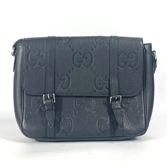 GUCCI 760234 GG JUMBO MD ジャンボGG ミディアム メッセンジャーバッグ カバン 斜め掛け ショルダーバッグ レザー ユニセックス ブラック - brandshop-reference