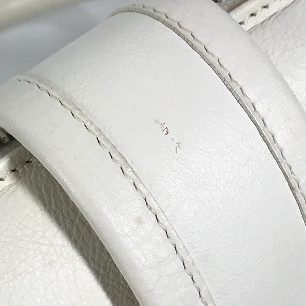 Dior Dロゴ カバン トップハンドル ミニボストンバッグ 横長バッグ Dバックル ハンドバッグ レザー レディース ホワイト - brandshop-reference