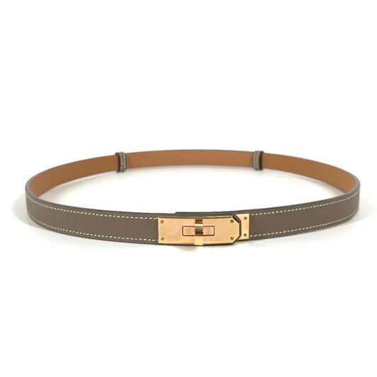HERMES Kelly Belt, Accessory, Trouser Belt, Epson, Women's, Etoupe, Gray