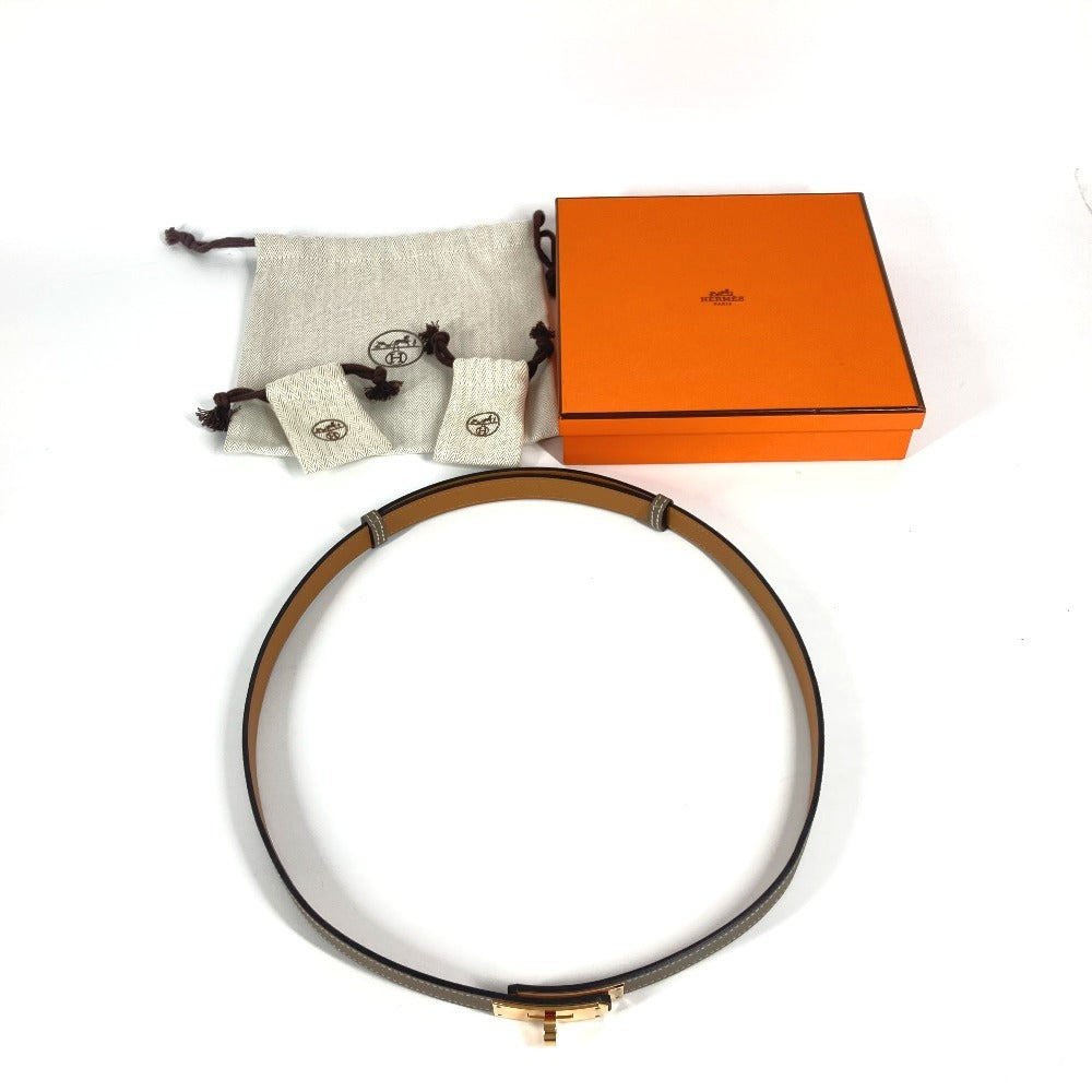 HERMES Kelly Belt, Accessory, Trouser Belt, Epson, Women's, Etoupe, Gray