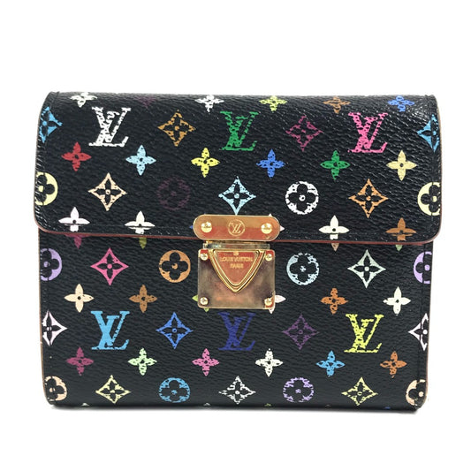 LOUIS VUITTON M58015 モノグラムマルチカラー ポルトフォイユ コアラ コンパクトウォレット 3つ折り財布 モノグラムマルチカラーキャンバス レディース ノワール ブラック