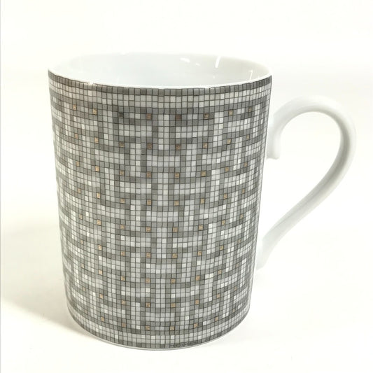 HERMES 300ml マグカップ マグ 〈モザイク 24〉 プラチナ コップ 食器 インテリア マグカップ 陶器 ユニセックス グレー - brandshop-reference