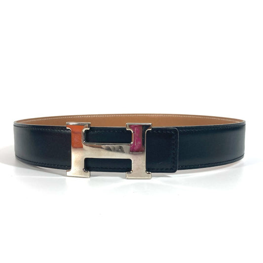 HERMES H Belt Buckle Belt Accessory Pants Belt Epson Women's Black x Gold
