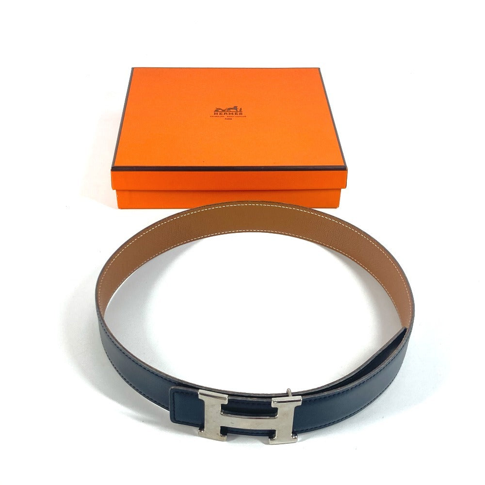 HERMES H Belt Buckle Belt Accessory Pants Belt Epson Women's Black x Gold