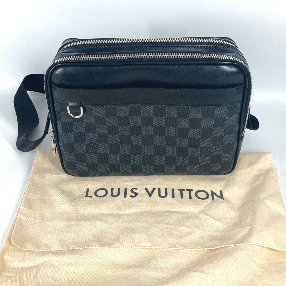 LOUIS VUITTON N40087 Damier Graphite Trocadero Crossbody Shoulder Bag in Damier Graphite Canvas, Unisex, Black