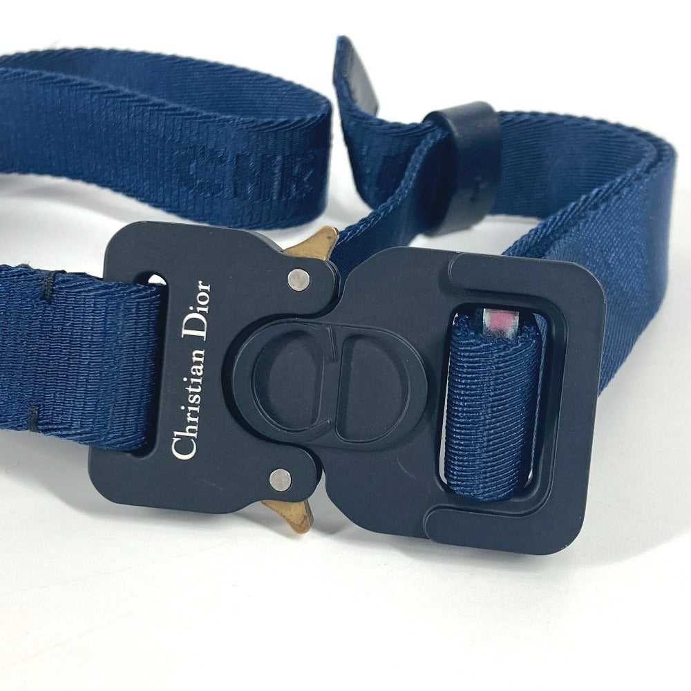 Dior CD Logo Roller Gacha Belt, Accessory, Pants Belt, Canvas, Men's, Navy