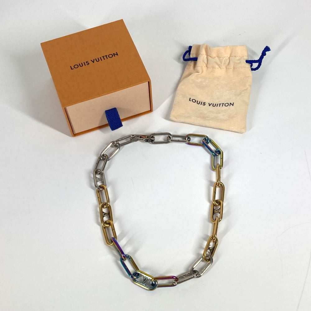 LOUIS VUITTON M80177 Collier Signature Chain Necklace in Multicolor, Men's Metal