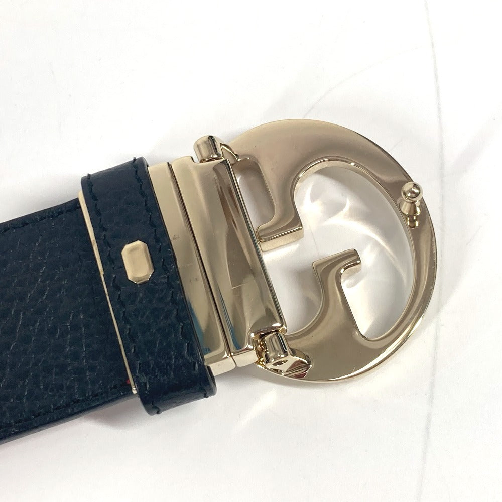 GUCCI 450000 Double G Logo Buckle Accessory Pants Belt Leather Belt Unisex Red