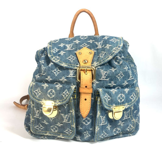 LOUIS VUITTON M95056 モノグラムデニム サック アド GM バックパック カバン リュックサック モノグラムデニム ユニセックス ブルー