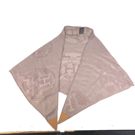 HERMES Lozange "New Libris" diamond-shaped cashmere scarf for women in purple-pink