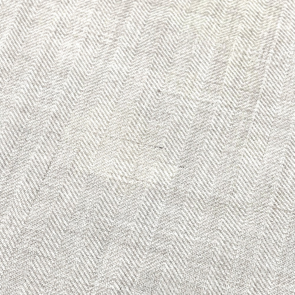 HERMES Fringe LAST NIGHT DJ Shawl Scarf Muffler Stole Silk Unisex Beige