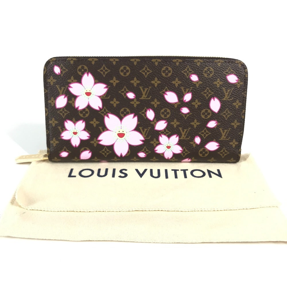 LOUIS VUITTON M13433 Takashi Murakami Monogram LV × TM Zippy Wallet Long Wallet Cherry Blossom Long Wallet Monogram Canvas Women's Brown