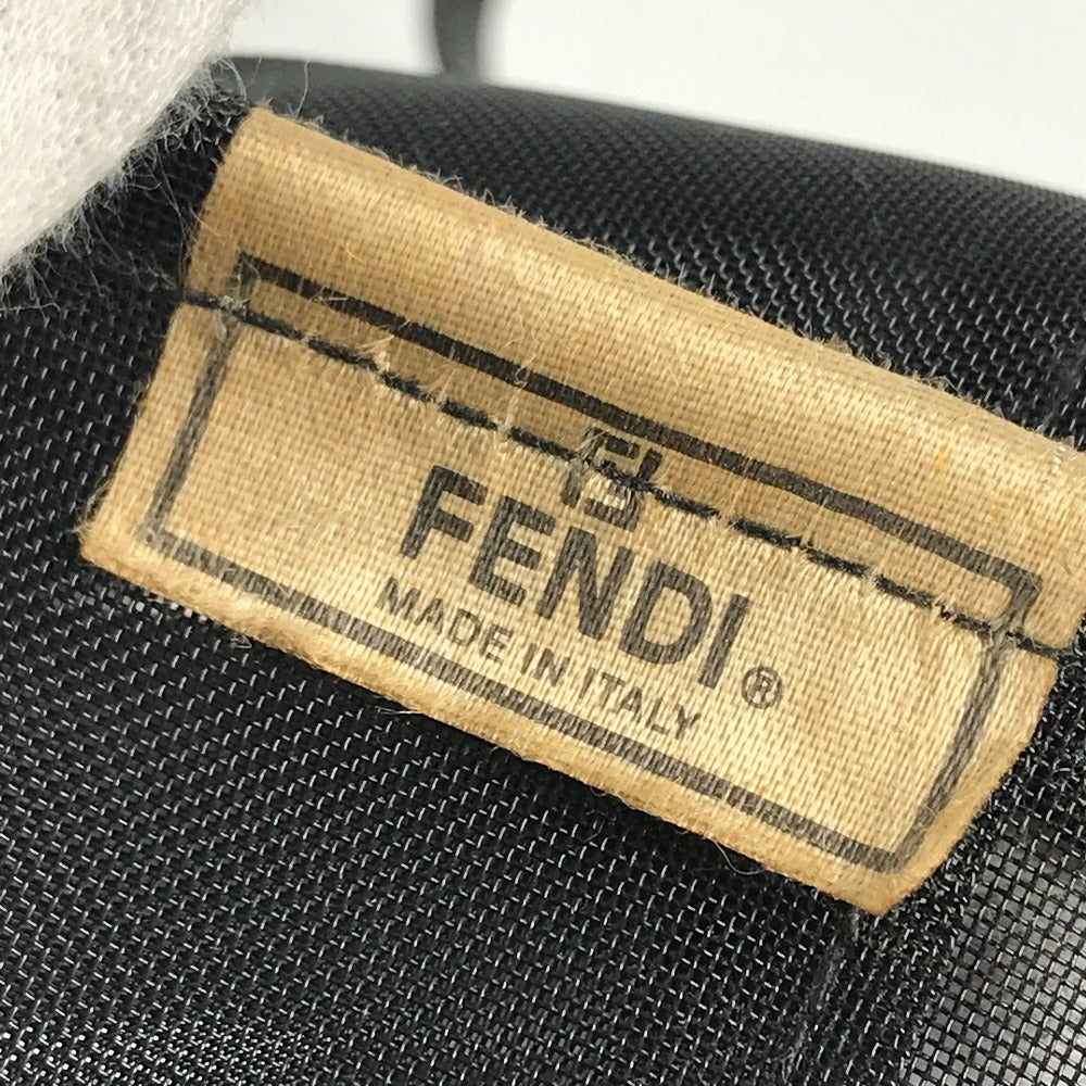 FENDI FF logo mesh big bag, tote bag, beach bag, handbag, nylon mesh, women's, black