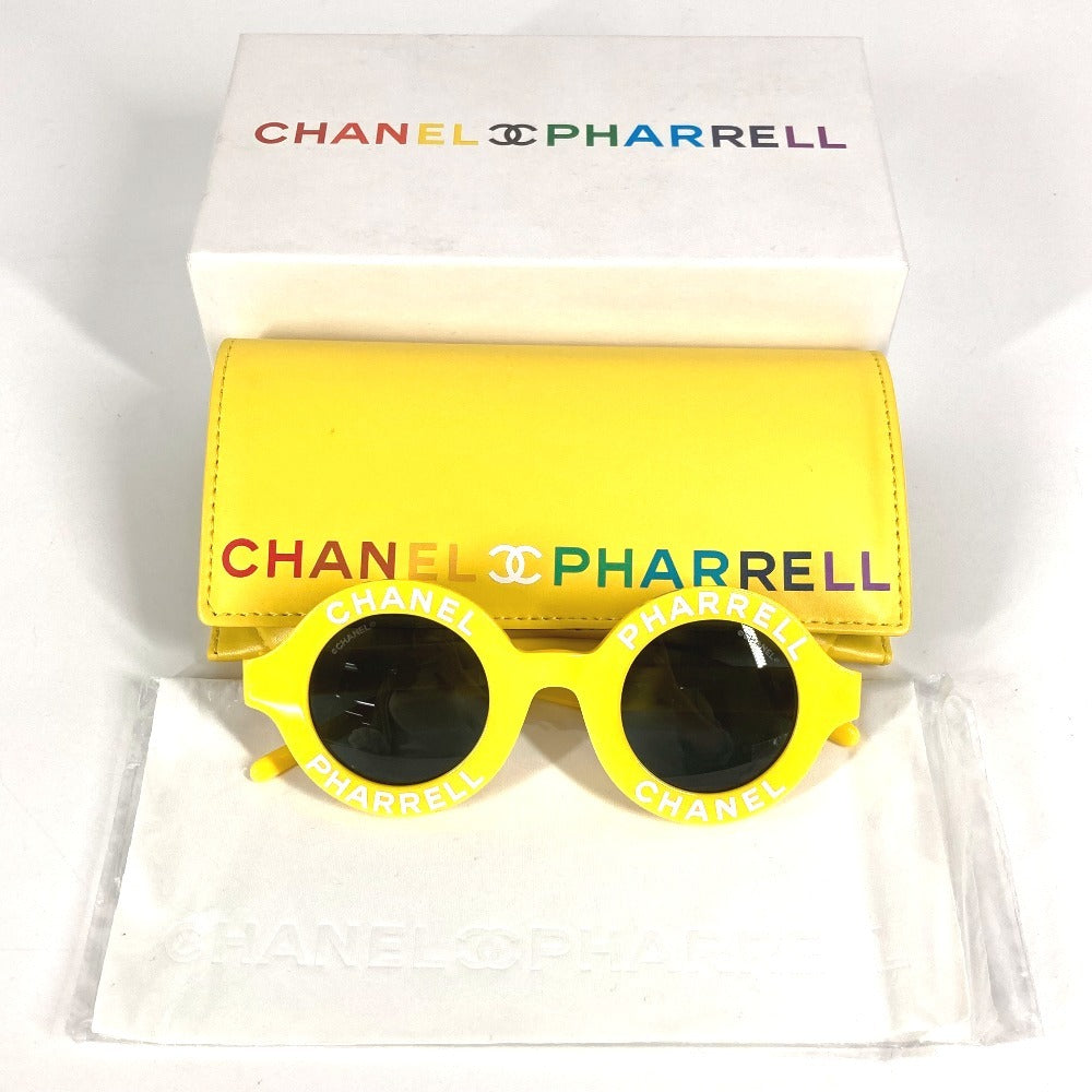 CHANEL 71314A Logo Pharrell Williams PHARREL Glasses Eyewear Glasses Sunglasses Plastic Women's Yellow