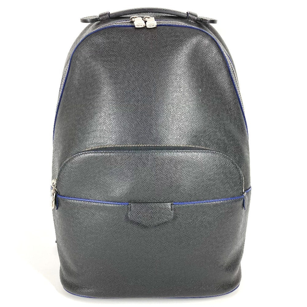 LOUIS VUITTON M32734 Taiga Anton Bum Bag, Two-Tone Backpack, Taiga Leather, Unisex, Ardoise, Black