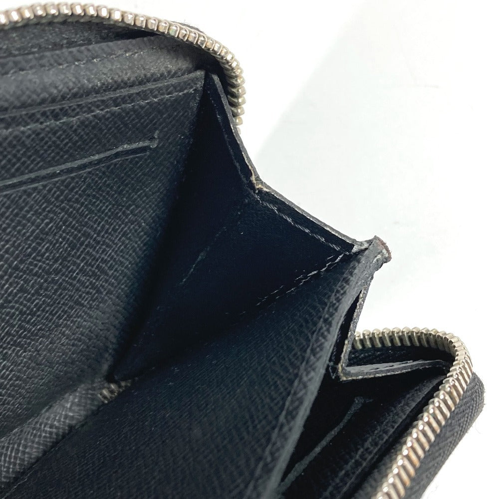 LOUIS VUITTON N63076 Damier Graphite Zippy Coin Purse Wallet with Zip-Around Closure, Damier Graphite Canvas, Men's, Black