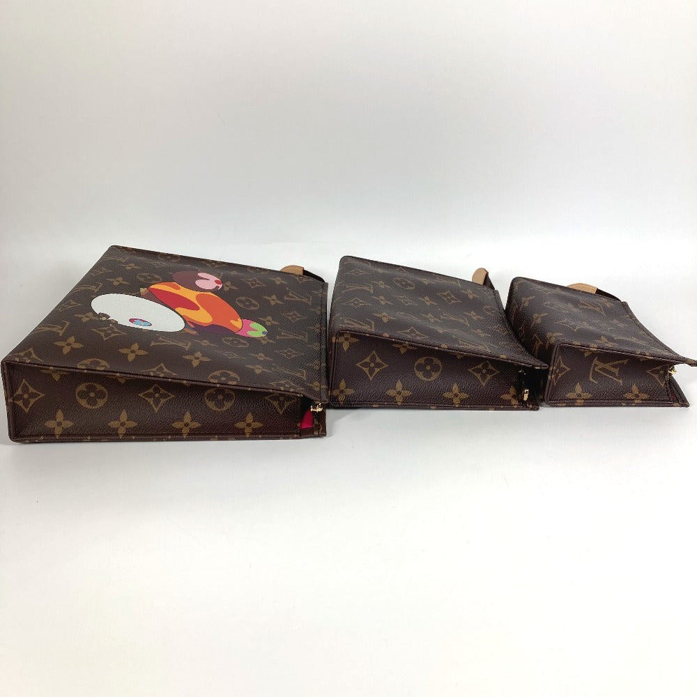 LOUIS VUITTON M13762 Monogram LV×TM Takashi Murakami Murakami Panda Panda Trio Posh Toilette Bag Pouch Second Bag Set of 3 Clutch Bag Monogram Canvas Unisex Multicolor