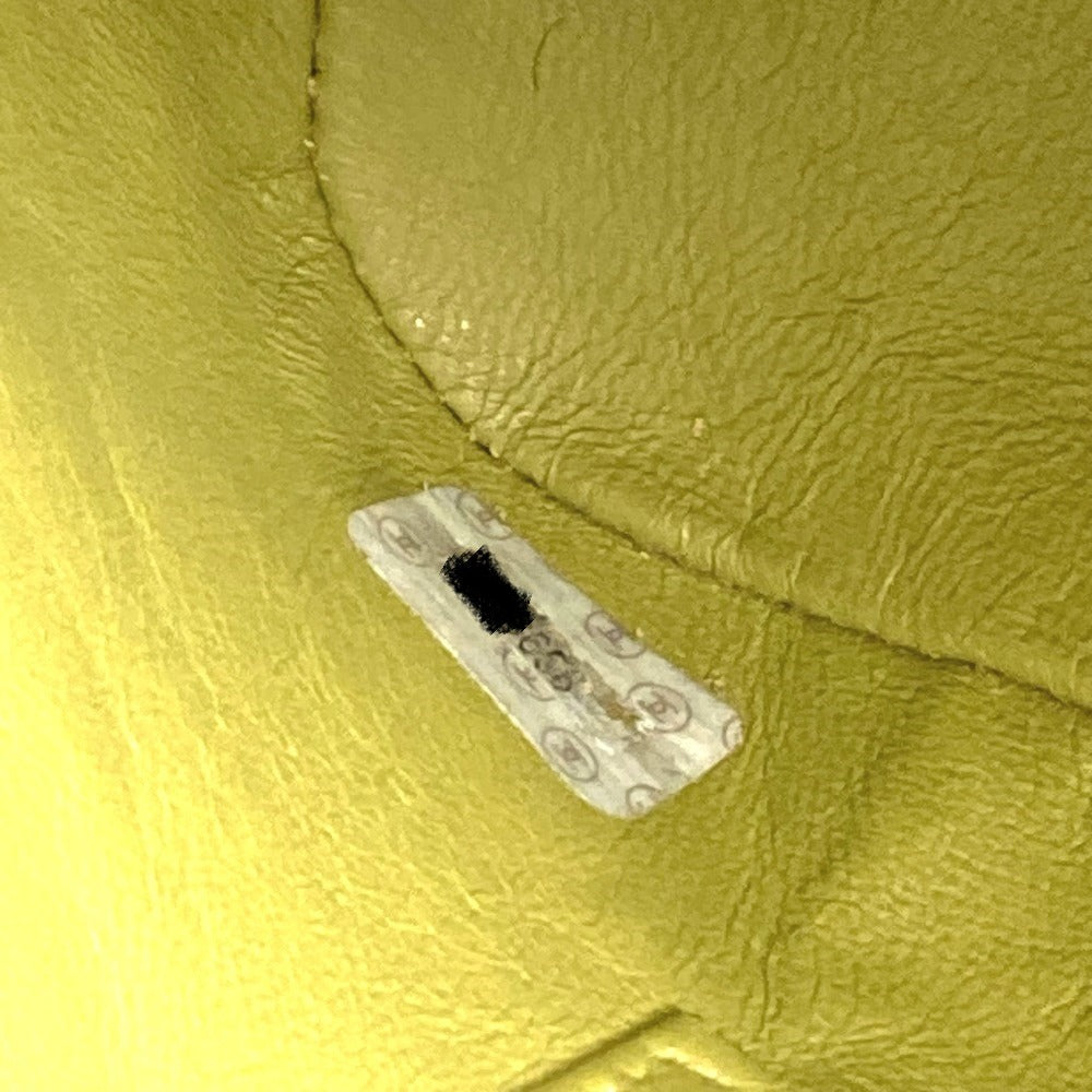 CHANEL Vintage Matelasse W Chain Tote Bag Quilted Bag Shoulder Bag Caviar Skin Ladies Light Green