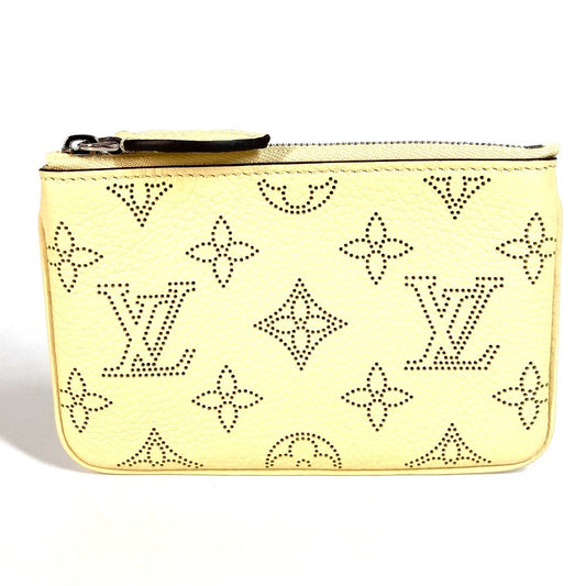 LOUIS VUITTON M81516 Monogram Mahina Pochette Clé Wallet Compact Wallet Coin Purse Keychain Included Japan Limited Color Coin Case Monogram Mahina Leather Unisex Banana Yellow