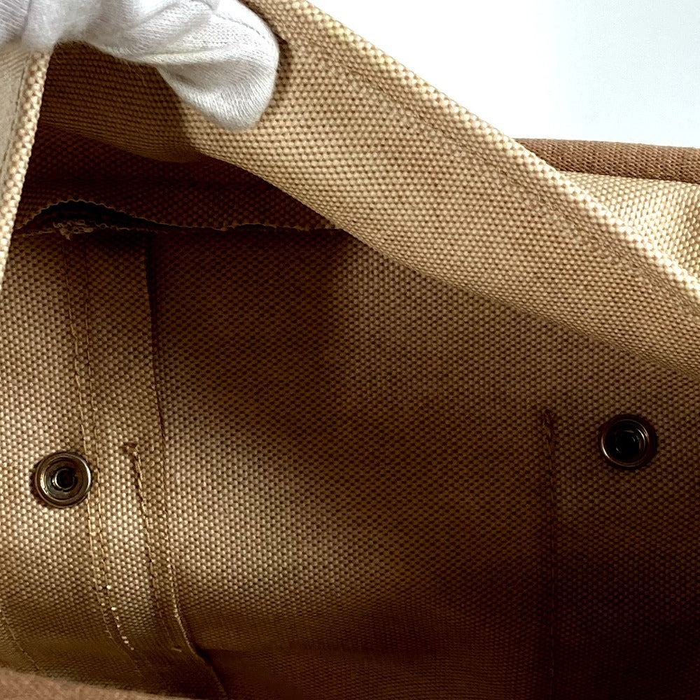 HERMES Sac à Bichette bag, basket, bucket, interior handbag, coated canvas, unisex, beige