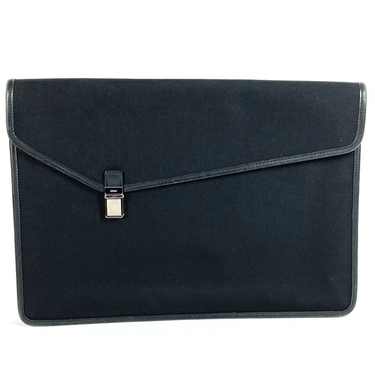 GUCCI 108841 Logo Bag Pouch Second Bag Document Bag Clutch Bag Nylon/Leather Unisex Black