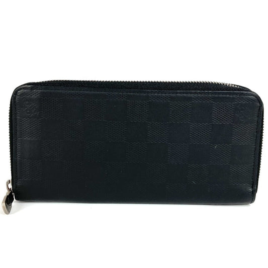 LOUIS VUITTON N63548 ダミエアンフィニ ジッピー ウォレット ヴェルティカル ロングウォレット ラウンドファスナー 長財布 ダミエアンフィニレザー ユニセックス オニキス ブラック