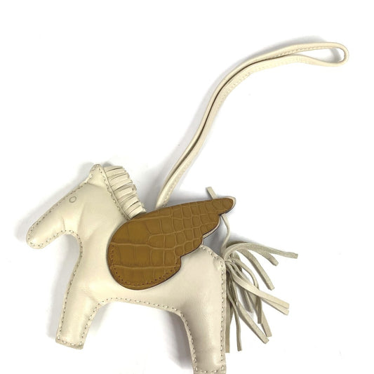 HERMES Rodeo Pegasus Touch MM Bag Charm Horse Charm Anyomiro Unisex Cle/Craft White Series
