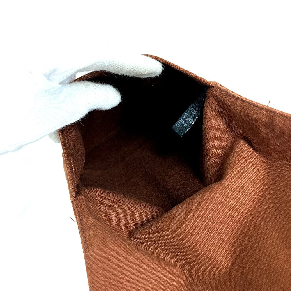 HERMES H Logo Vertical Flap Makeup Pouch, Multi-Purpose Pouch, Canvas, Unisex, Brown
