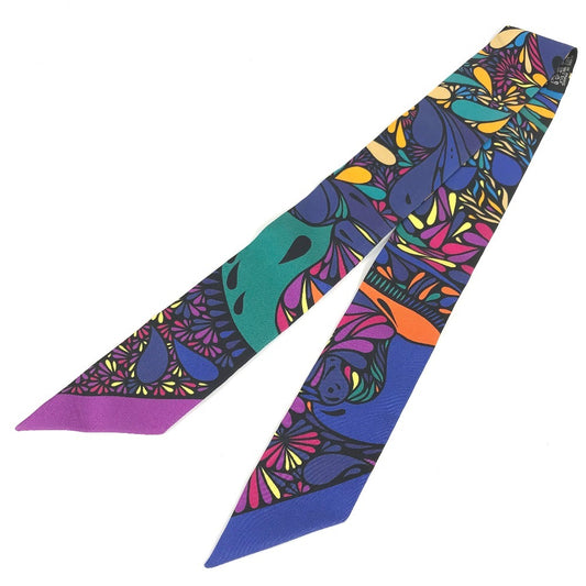 HERMES Twilly Silk Scarf for Women in Multicolor
