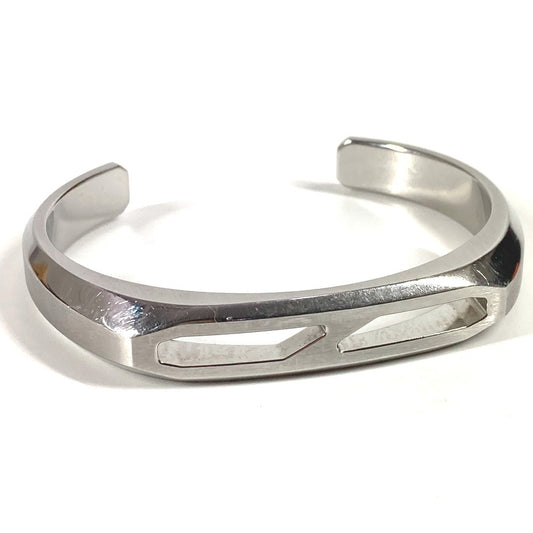 HERMES Delta Cuff Bangle Accessory Bangle Stainless Steel Women's Silver