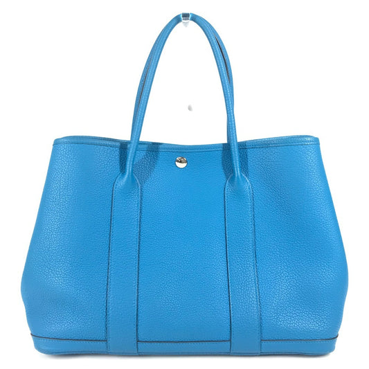 HERMES Garden Party PM 36 Handbag, Two-Tone Shoulder Bag, Tote Bag, Negonda, Unisex, Blue