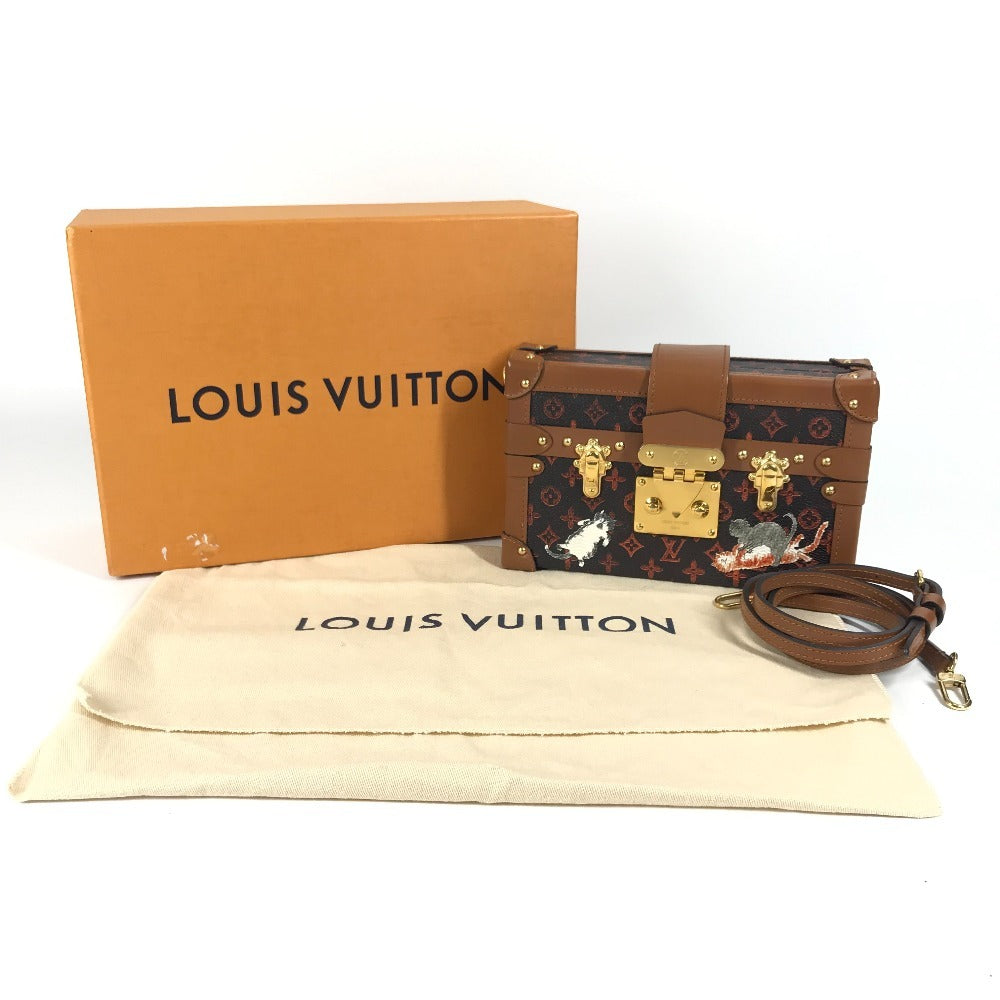 LOUIS VUITTON M44407 モノグラムキャットグラム プティット・マルNM プティットマルNM カバン クラッチバッグ 2WAYバッグ ショルダーバッグ モノグラムキャンバス ユニセックス ブラウン