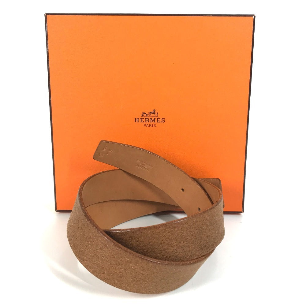 HERMES Belt Only Accessory Belt Leather Unisex Brown