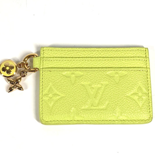 LOUIS VUITTON M13645 モノグラムアンプラント カードケース ポルト カルト・LV チャーム 名刺入れ パスケース カードケース モノグラムアンプラントレザー ユニセックス ゼスティライム グリーン