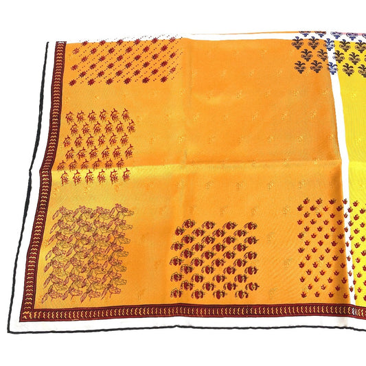 HERMES カレ90 カレ 90 ブロックの4重編み Quadrige galon quadri au bloc スカーフ シルク レディース オレンジ